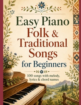 Paperback Easy Piano Folk & Traditional Songs for Beginners Book