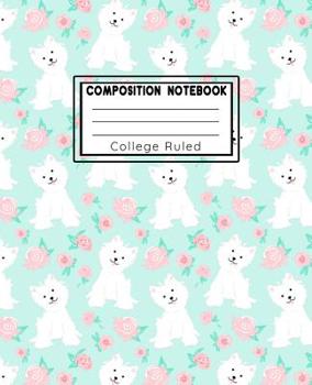 Paperback Composition Book College Ruled: Puppy Love Baby Blue Fashion Line Paper Exercise Book Notebook For Middle School Through To College University Book