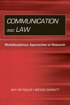 Paperback Communication and Law: Multidisciplinary Approaches to Research Book