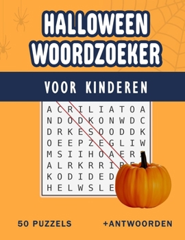 Halloween Woordzoeker puzzelboek voor kinderen.
