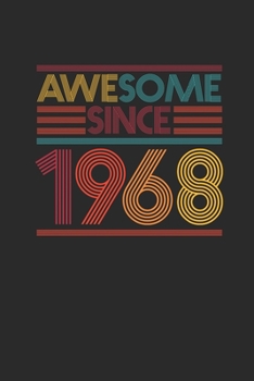 Paperback Awesome Since 1968: Graph Paper Notebook - Birthday Gift or Anniversary Gift Idea Book