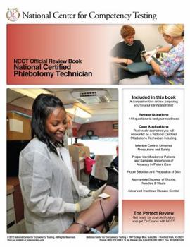 Staple Bound NCCT Official Review Book, National Certified Phlebotomy Technician Book