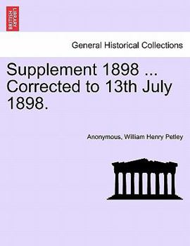 Paperback Supplement 1898 ... Corrected to 13th July 1898. Book