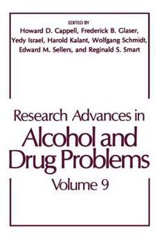 Paperback Research Advances in Alcohol and Drug Problems Book