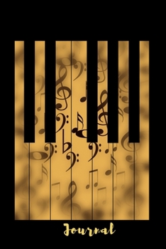 Paperback Journal: DOT GRID JOURNAL- 6 X 9 - 120 Pages - Bullet Style Journal - Cover In Matte Finish With A Beautiful Design For Piano L Book