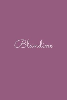 Blandine: notebook with the name on the cover, elegant, discreet, official notebook for notes, dot grid notebook,