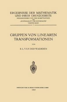 Paperback Gruppen Von Linearen Transformationen [German] Book