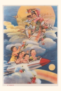 Paperback Vintage Journal Japanese Babies in Rocketship Book