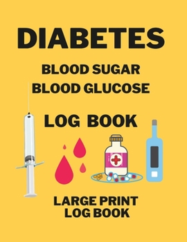 Paperback Diabetes Blood Sugar Blood Glucose Log Book