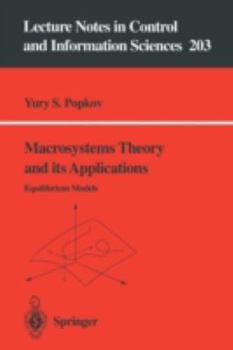 Paperback Macrosystems Theory and Its Applications: Equilibrium Models Book