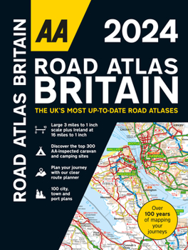 Spiral-bound AA Road Atlas Britain 2024 Spiral Book