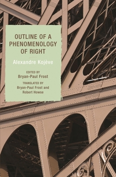Paperback Outline of a Phenomenology of Right Book