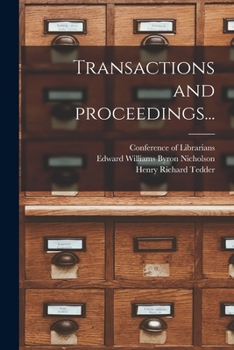 Paperback Transactions and Proceedings... Book