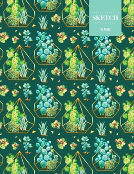 Sketch  110 Pages: Cactus Sketchbook for Kids, Teen and College Students | Succulent Llama Pattern