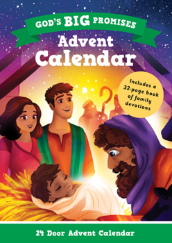 Paperback God's Big Promises Advent Calendar and Family Devotions: 25 Door Advent Calendar Book