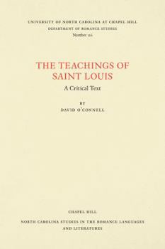 Paperback The Teachings of Saint Louis: A Critical Text Book