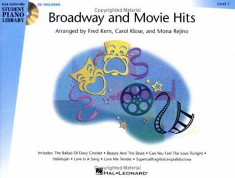 Paperback Broadway and Movie Hits - Level 1 Book/CD Pack: Hal Leonard Student Piano Library [With CD] Book