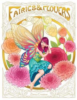Paperback Fairies & Flowers: Adult Coloring Book