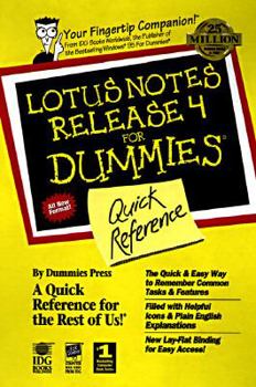 Paperback Lotus Notes Release 4 for Dummies: Quick Reference Book