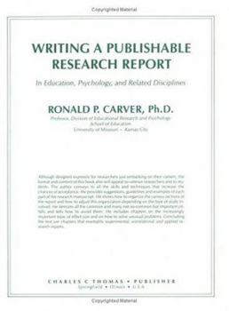 Plastic Comb Writing a Publishable Research Report: In Education, Psychology, and Related Disciplines Book