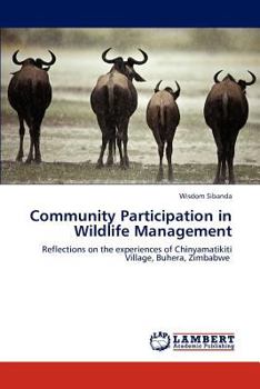 Paperback Community Participation in Wildlife Management Book