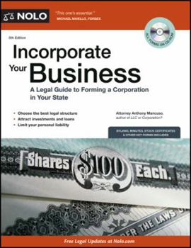 Paperback Incorporate Your Business: A Legal Guide to Forming a Corporation in Your State Book