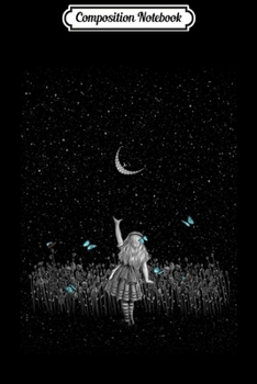 Paperback Composition Notebook: Wonderland Smiling Starry Night - Alice In Wonderland Journal/Notebook Blank Lined Ruled 6x9 100 Pages Book