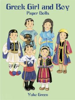 Paperback Greek Girl and Boy Paper Dolls Book