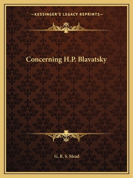 Paperback Concerning H.P. Blavatsky Book