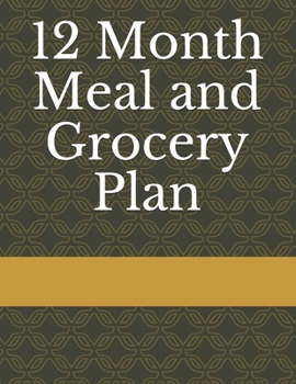Paperback 12 Month Meal and Grocery Plan Book
