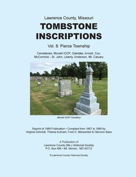 Paperback Lawrence County Missouri Tombstones Vol. 8 Book