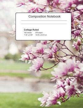 Composition Notebook, College Ruled: Pink Flowers, Floral Design