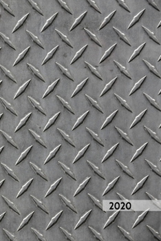 Men Planner 2020 Checker Plate Metal aluminum  Effect (6 x 9 in) Mechanics  book: Gift for boy, men Month Daily Calendar