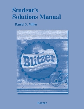 Paperback Student Solutions Manual for Developmental Mathematics Book