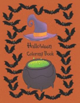 Paperback Halloween Coloring Book: Cute Halloween Book for Kids, 3-5 yr olds Book