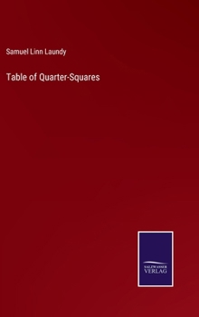 Hardcover Table of Quarter-Squares Book