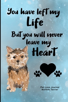Paperback Pet Loss Journal Norfolk Terrier: Guided Prompt Keepsake Workbook Book