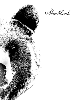 Sketchbook: A Cute Black Bear Image With Blank Paper for Drawing: Personalized Theme Artist Sketch Book Notebook Creative Painting Doodling  or Sketching