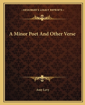 Paperback A Minor Poet And Other Verse Book