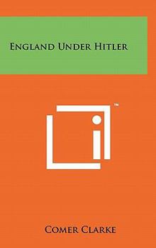 Hardcover England Under Hitler Book