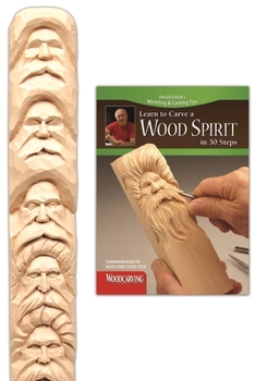 Paperback Wood Spirit Study Stick Kit (Learn to Carve Faces with Harold Enlow): Learn to Carve a Wood Spirit Booklet & Wood Spirit Study Stick Book