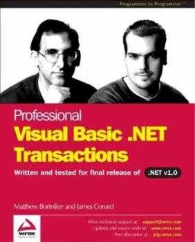 Paperback Professional VB.NET Transacti Ons Book