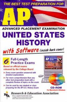 Paperback AP United States History W/CD-ROM (Rea) the Best Test Prep for the AP Exam [With CDROM] Book
