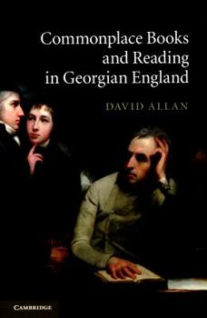 Paperback Commonplace Books and Reading in Georgian England Book