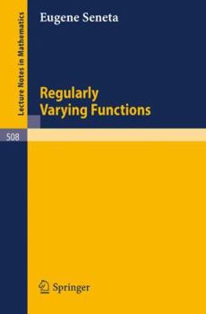 Paperback Regularly Varying Functions Book