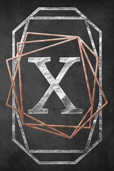 Chalkboard Foiling Minimalist Letter Notebook - X: A personalized monogram notebook just for you!