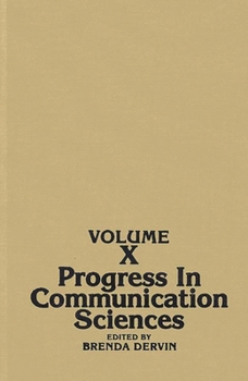 Hardcover Progress in Communication Sciences, Volume 10 Book
