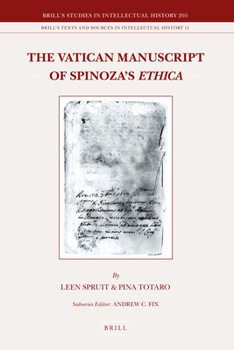 Hardcover The Vatican Manuscript of Spinoza's Ethica Book