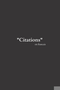 Paperback Citation. recueil en français [French] Book