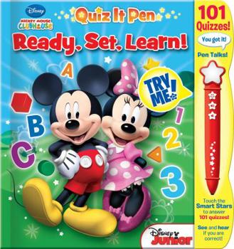 Hardcover Mickey Mouse Clubhouse: Ready, Set, Learn! : Quiz It Pen and Book